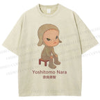 Unisex Yoshitomo Nara Printed Washed Tee