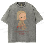 Unisex Yoshitomo Nara Printed Washed Tee