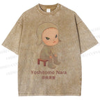 Unisex Yoshitomo Nara Printed Washed Tee