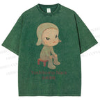 Unisex Yoshitomo Nara Printed Washed Tee
