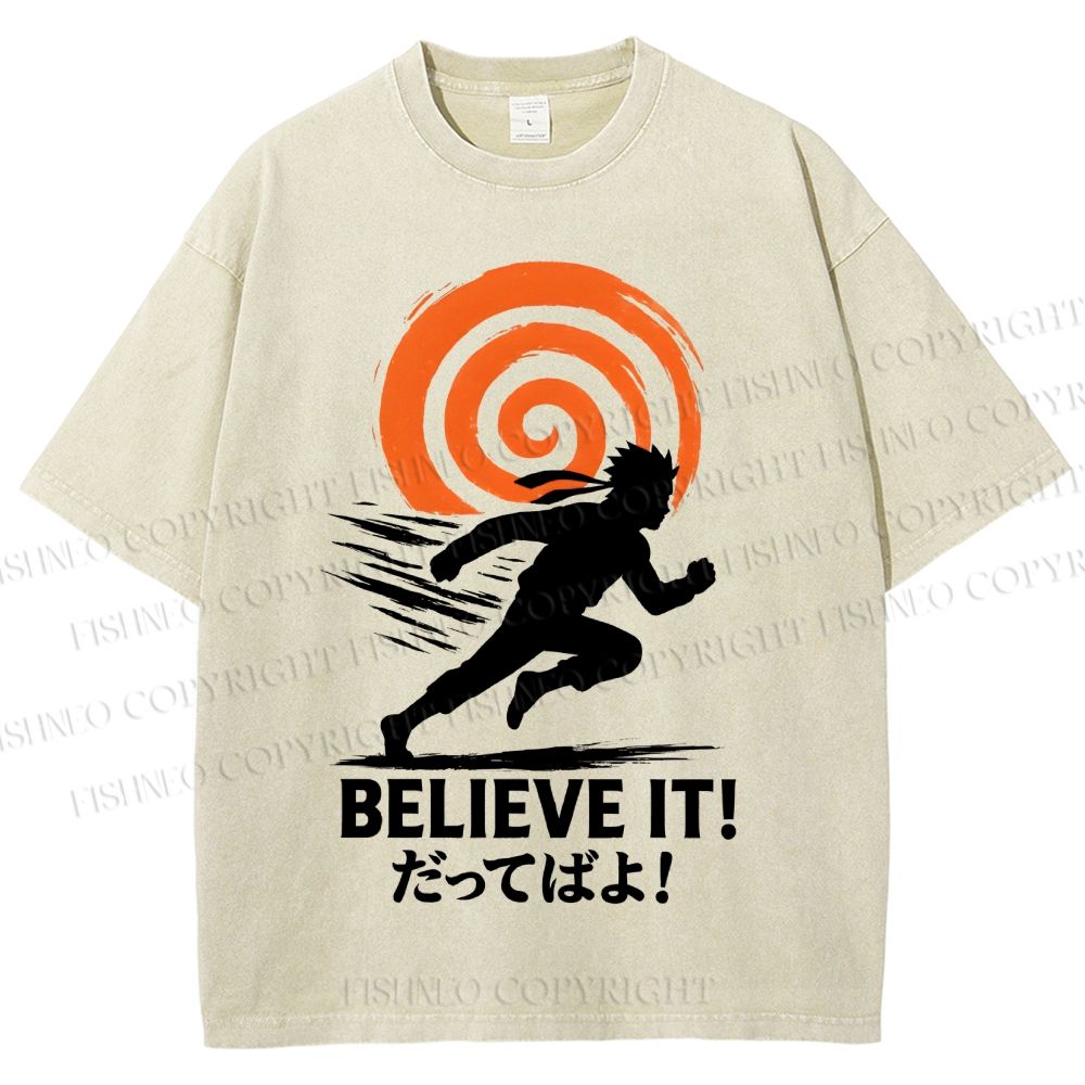 Unisex Believe It Printed Washed Tee
