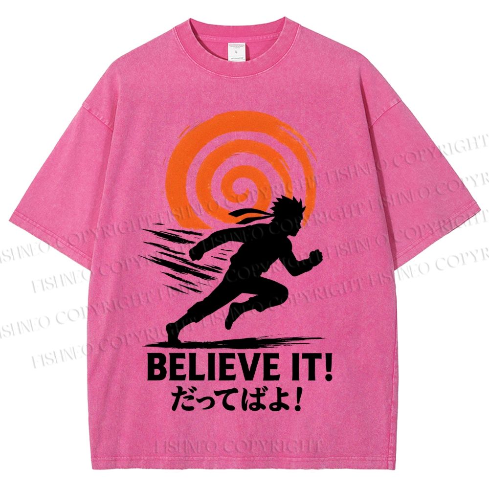 Unisex Believe It Printed Washed Tee