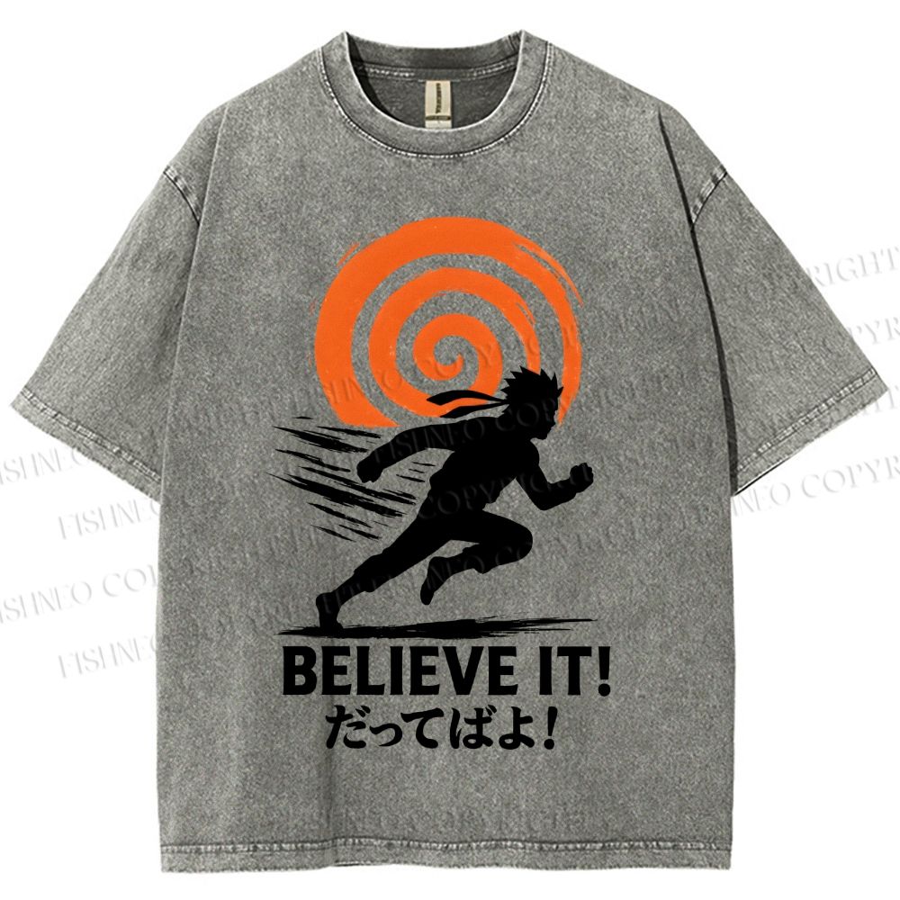 Unisex Believe It Printed Washed Tee