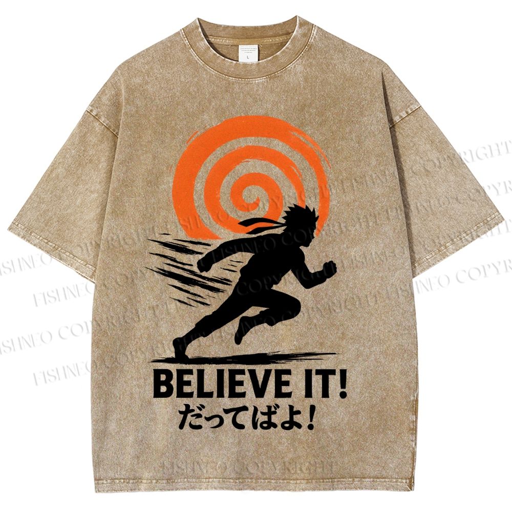 Unisex Believe It Printed Washed Tee