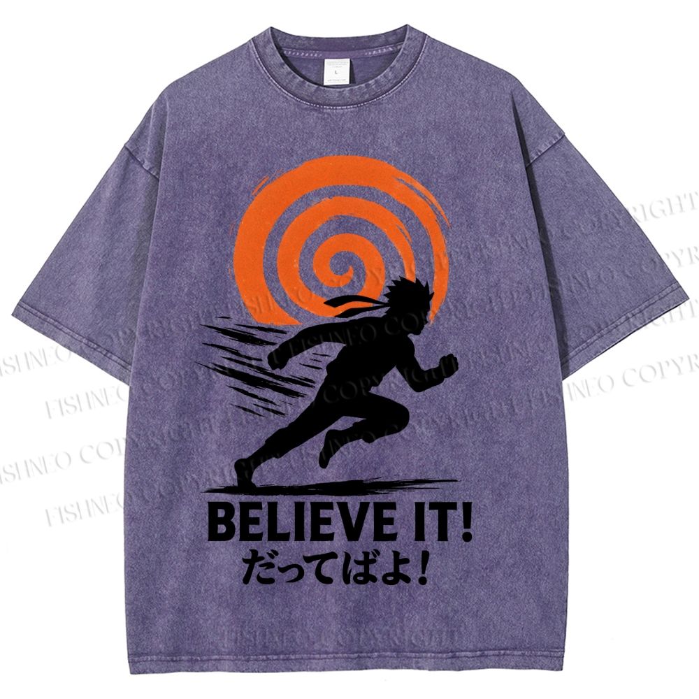 Unisex Believe It Printed Washed Tee