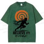 Unisex Believe It Printed Washed Tee