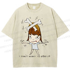 Unisex Yoshitomo Nara Printed Washed Tee