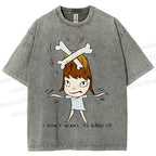 Unisex Yoshitomo Nara Printed Washed Tee