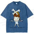 Unisex Yoshitomo Nara Printed Washed Tee