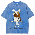Unisex Yoshitomo Nara Printed Washed Tee