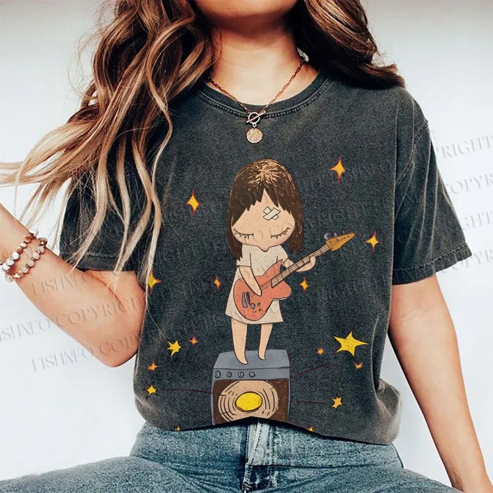 Unisex Yoshitomo Nara Printed Washed Tee