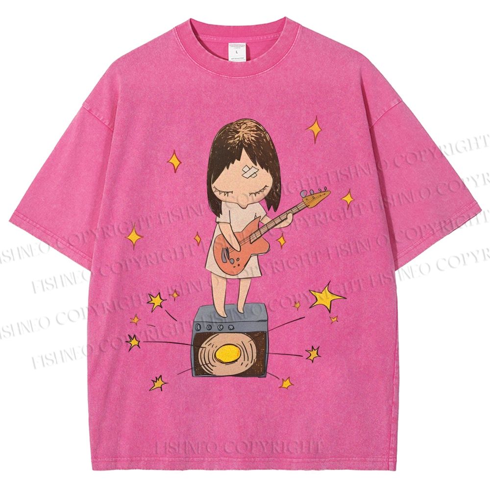 Unisex Yoshitomo Nara Printed Washed Tee