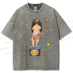 Unisex Yoshitomo Nara Printed Washed Tee