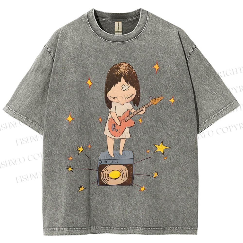 Unisex Yoshitomo Nara Printed Washed Tee