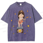 Unisex Yoshitomo Nara Printed Washed Tee