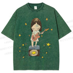 Unisex Yoshitomo Nara Printed Washed Tee