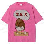 Unisex Yoshitomo Nara Printed Washed Tee