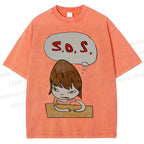 Unisex Yoshitomo Nara Printed Washed Tee