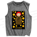 Unisex Yayoi Kusama Printed Washed Tank Top
