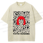 Unisex Yayoi Kusama Printed Washed Tee