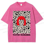 Unisex Yayoi Kusama Printed Washed Tee