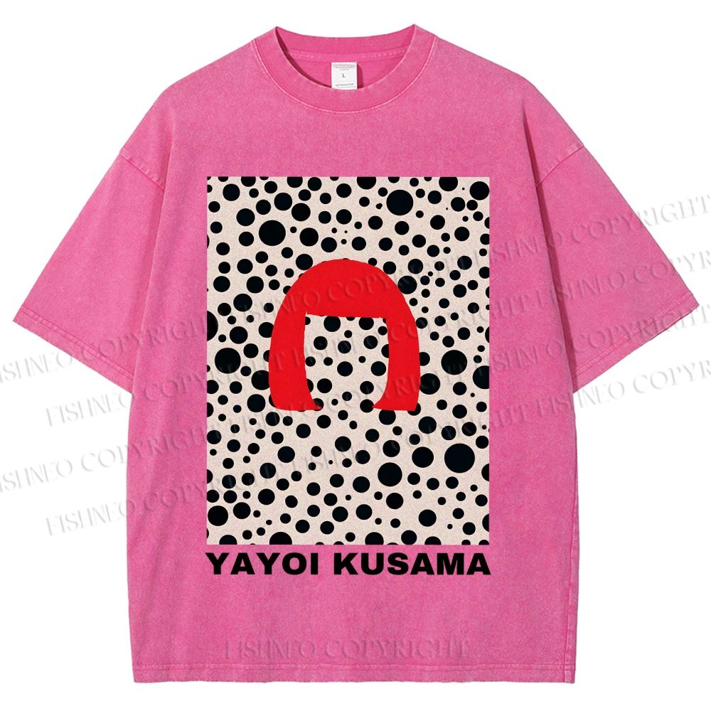 Unisex Yayoi Kusama Printed Washed Tee
