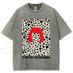 Unisex Yayoi Kusama Printed Washed Tee