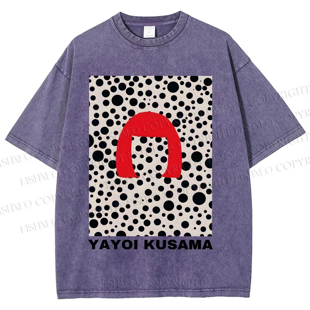 Unisex Yayoi Kusama Printed Washed Tee