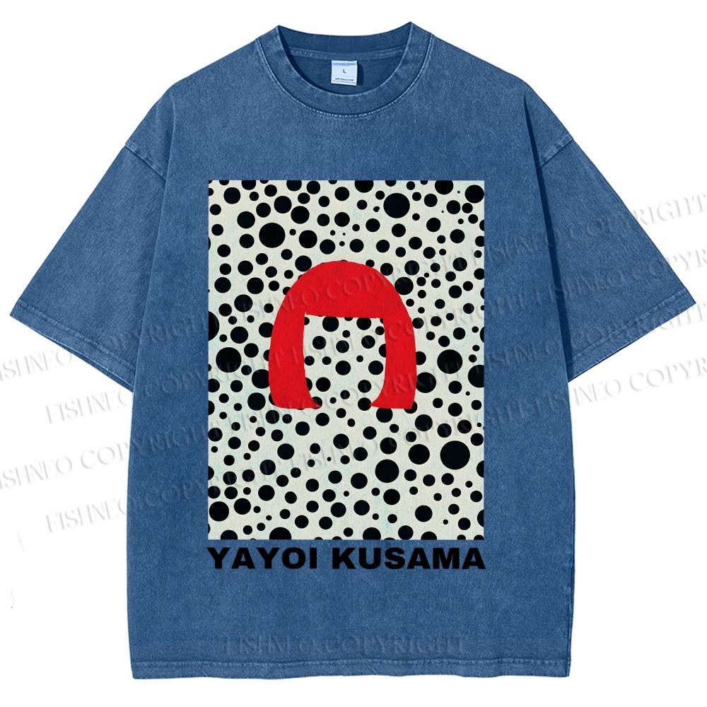 Unisex Yayoi Kusama Printed Washed Tee