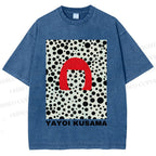Unisex Yayoi Kusama Printed Washed Tee