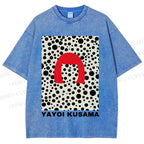 Unisex Yayoi Kusama Printed Washed Tee