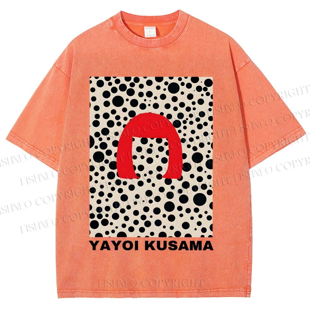 Unisex Yayoi Kusama Printed Washed Tee
