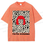 Unisex Yayoi Kusama Printed Washed Tee
