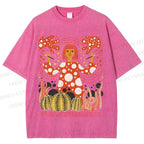 Unisex Yayoi Kusama Pumpkins Printed Washed Tee