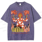 Unisex Yayoi Kusama Pumpkins Printed Washed Tee