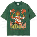 Unisex Yayoi Kusama Pumpkins Printed Washed Tee
