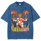 Unisex Yayoi Kusama Pumpkins Printed Washed Tee