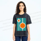 Unisex Bauhaus Design Printed Washed Tee