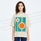 Unisex Bauhaus Design Printed Washed Tee