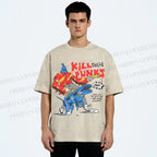 Unisex Kill Punks Printed Washed Tee