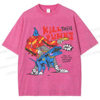 Unisex Kill Punks Printed Washed Tee