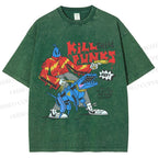 Unisex Kill Punks Printed Washed Tee