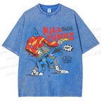 Unisex Kill Punks Printed Washed Tee