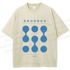 Unisex Bauhaus Design Printed Washed Tee