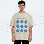 Unisex Bauhaus Design Printed Washed Tee