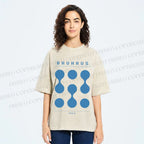 Unisex Bauhaus Design Printed Washed Tee