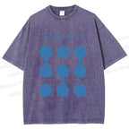 Unisex Bauhaus Design Printed Washed Tee