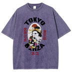 Geisha Cat Japan Washed T-Shirt