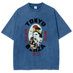 Geisha Cat Japan Washed T-Shirt
