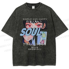 Unisex Soul Progress Printed Washed Tee
